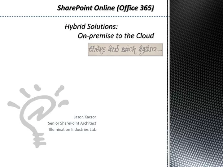 sharepoint online office 365 hybrid solutions on premise to the cloud