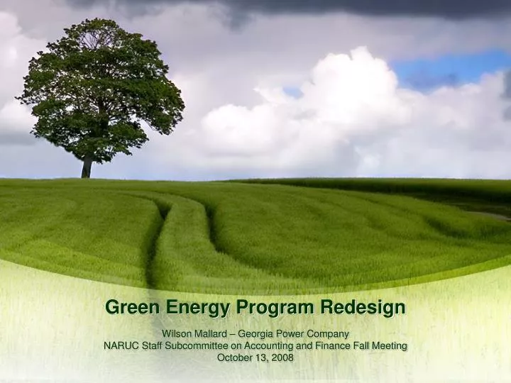 green energy program redesign