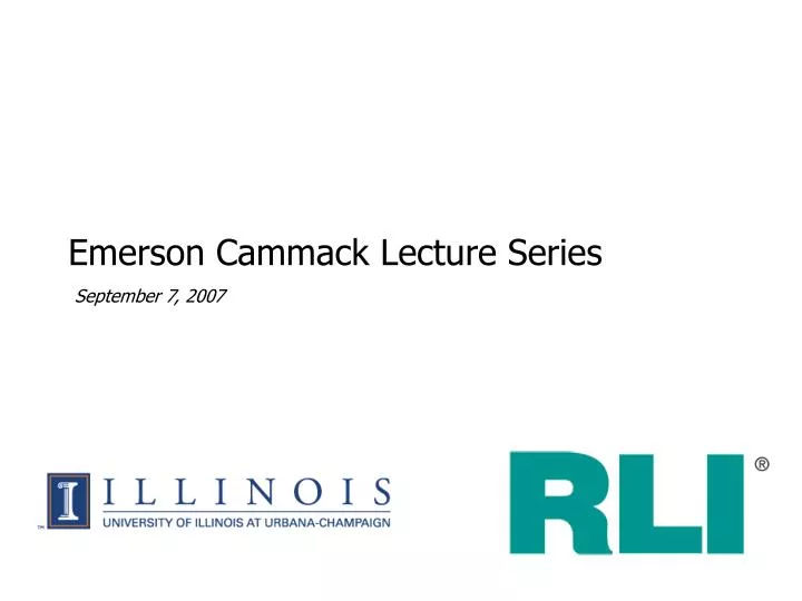 emerson cammack lecture series