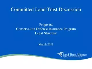 Committed Land Trust Discussion