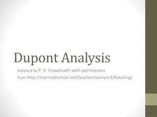 dupont analysis