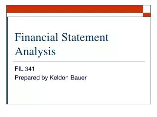 Financial Statement Analysis