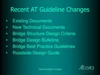 Recent AT Guideline Changes
