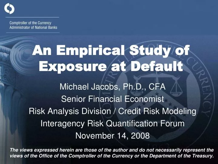 an empirical study of exposure at default