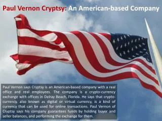 Paul Vernon Cryptsy - An American-based Company
