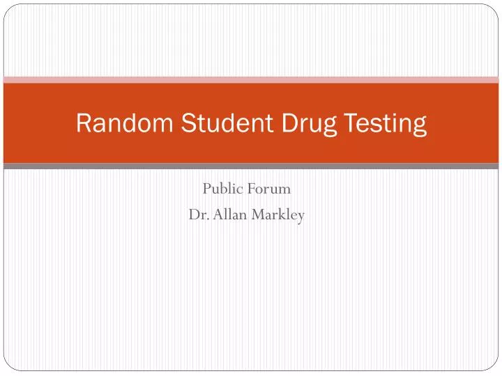 random student drug testing