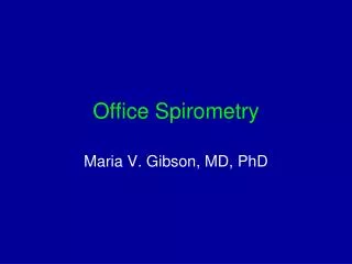 Office Spirometry