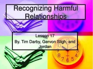 Recognizing Harmful Relationships