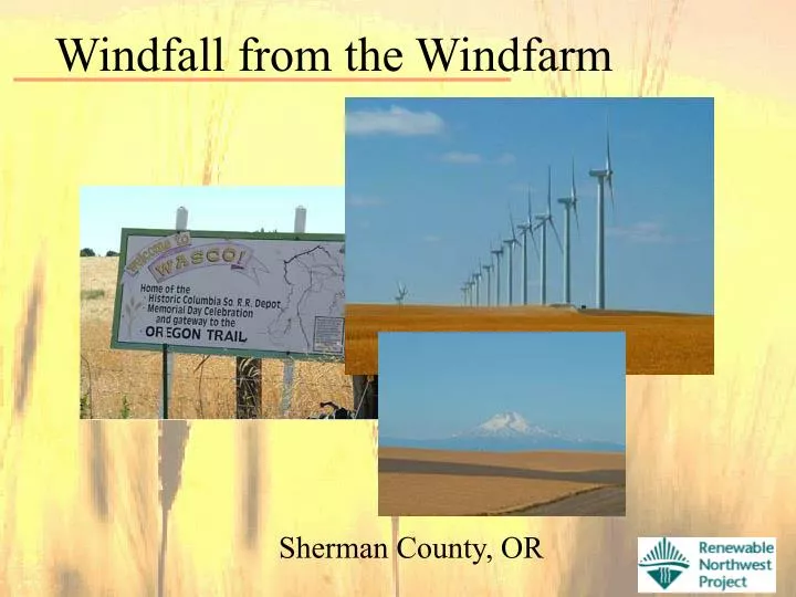 windfall from the windfarm