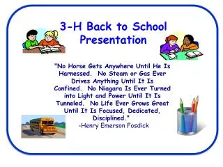 3-H Back to School Presentation