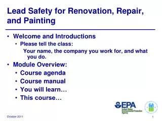 Lead Safety for Renovation, Repair, and Painting