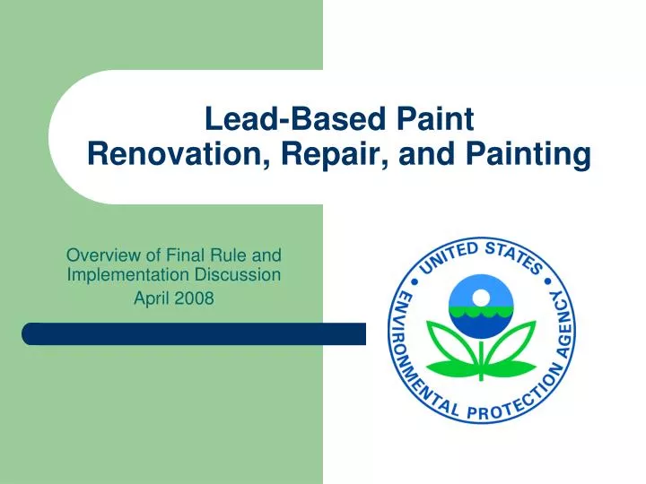 lead based paint renovation repair and painting