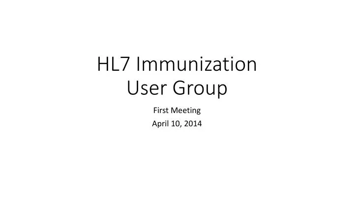 hl7 immunization user group