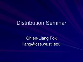 Distribution Seminar