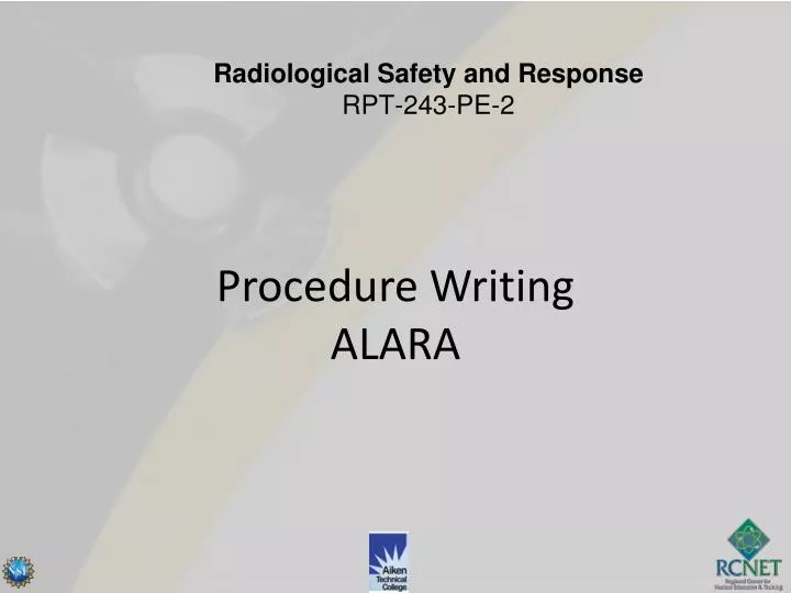 procedure writing alara