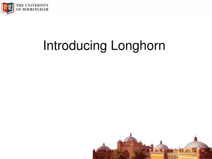 introducing longhorn