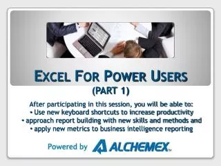 Excel For Power Users (PART 1)