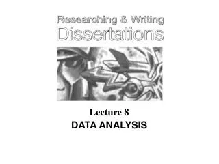 Lecture 8 DATA ANALYSIS