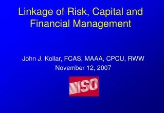 Linkage of Risk, Capital and Financial Management