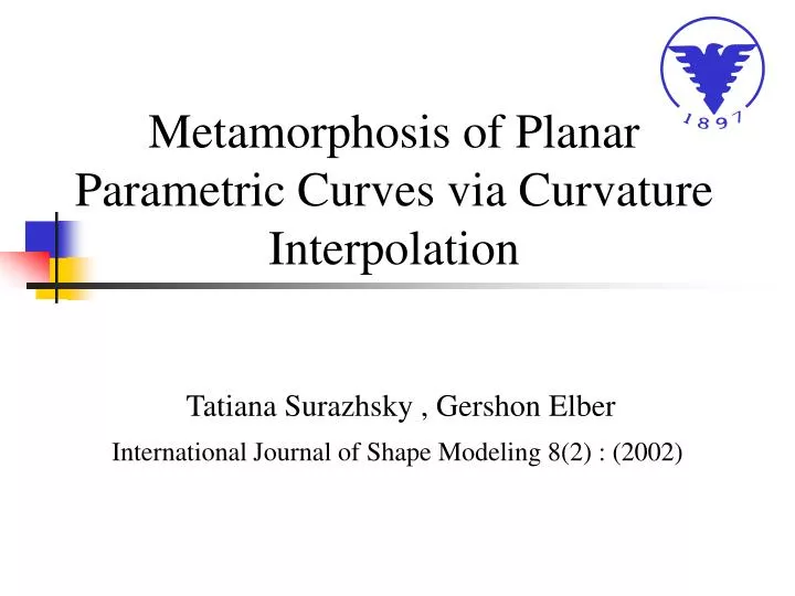 metamorphosis of planar parametric curves via curvature interpolation