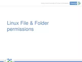 Linux File &amp; Folder permissions