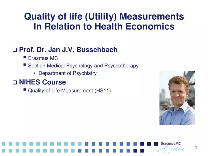quality of life utility measurements in relation to health economics
