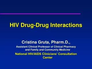 hiv drug drug interactions