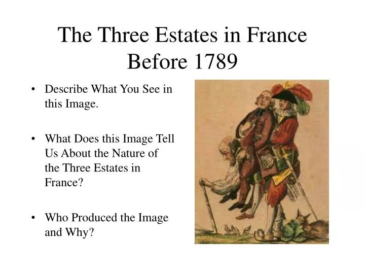 the three estates in france before 1789