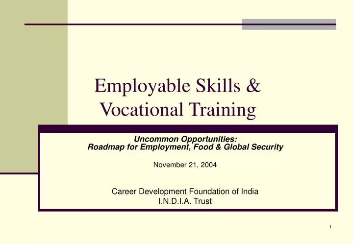 employable skills vocational training