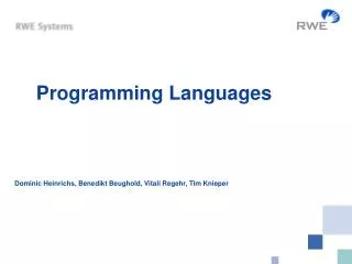 Programming Languages