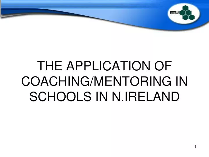 the application of coaching mentoring in schools in n ireland