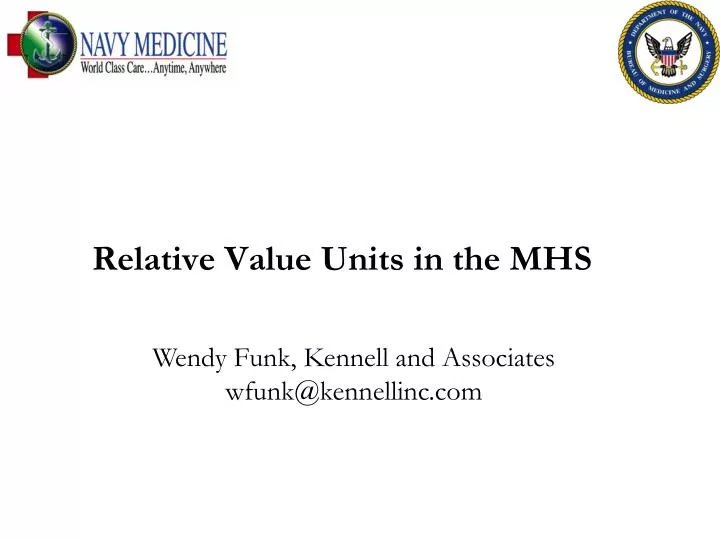 relative value units in the mhs