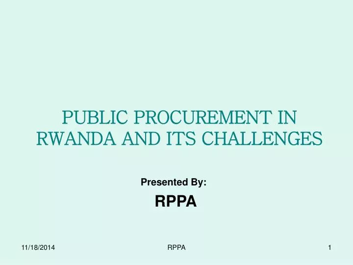 public procurement in rwanda and its challenges
