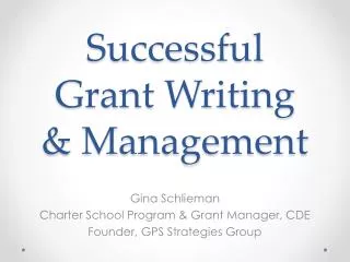 Successful Grant Writing &amp; Management