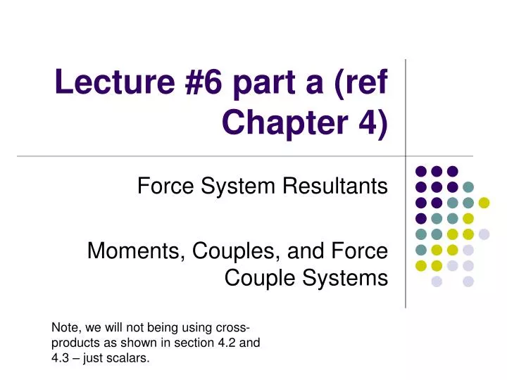 lecture 6 part a ref chapter 4