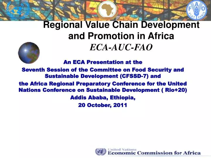 regional value chain development and promotion in africa eca auc fao