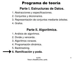 programa de teor a