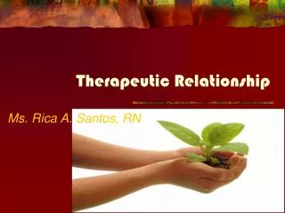Therapeutic Relationship