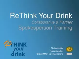 ReThink Your Drink Collaborative &amp; Partner Spokesperson Training
