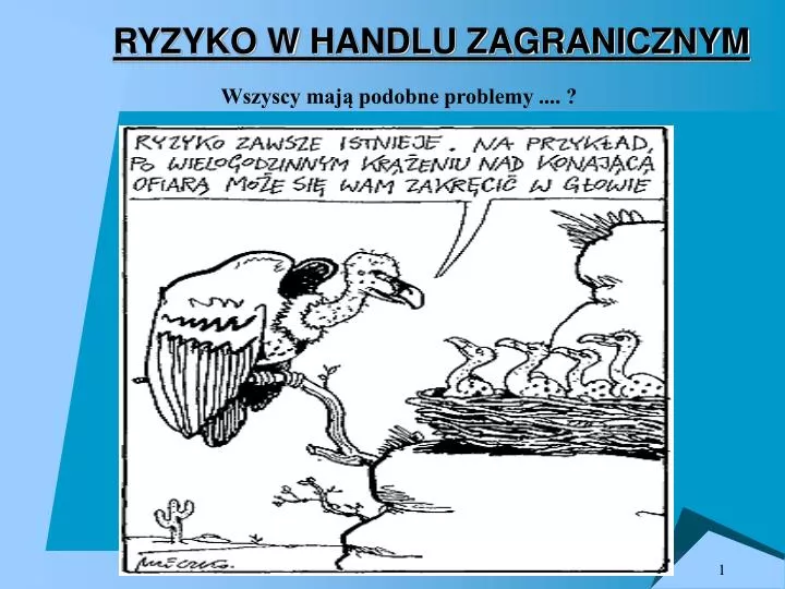 ryzyko w handlu zagranicznym