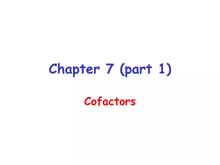 chapter 7 part 1