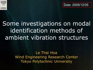 Some investigations on modal identification methods of ambient vibration structures