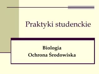 praktyki studenckie