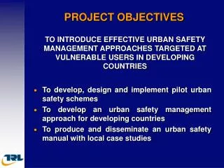 PROJECT OBJECTIVES