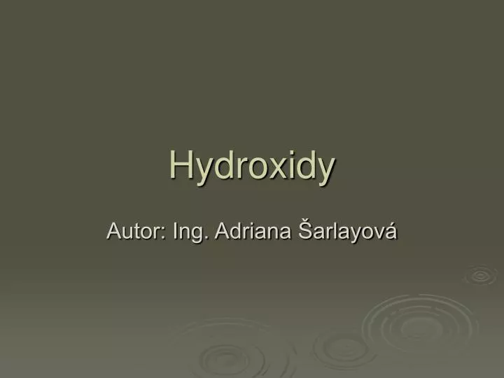 hydroxidy
