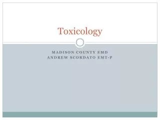 toxicology