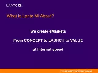 What is Lante All About?