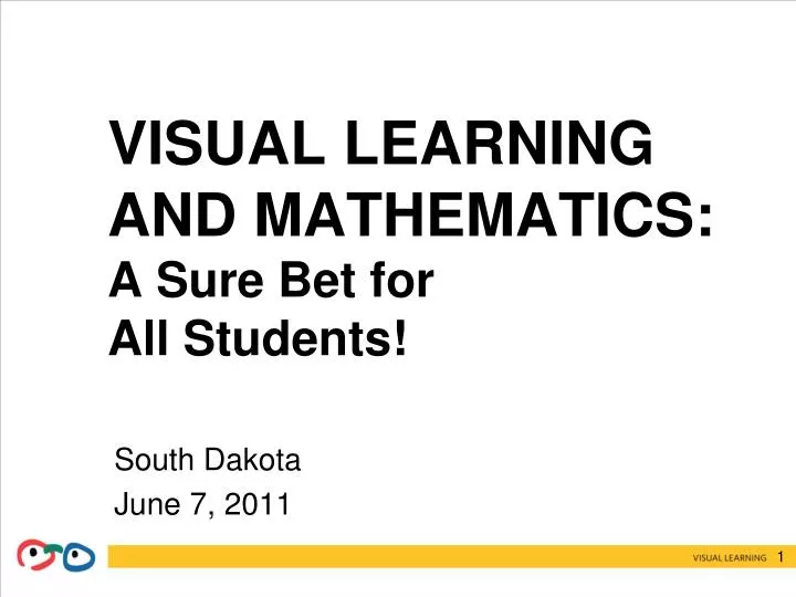 visual learning and mathematics a sure bet for all students