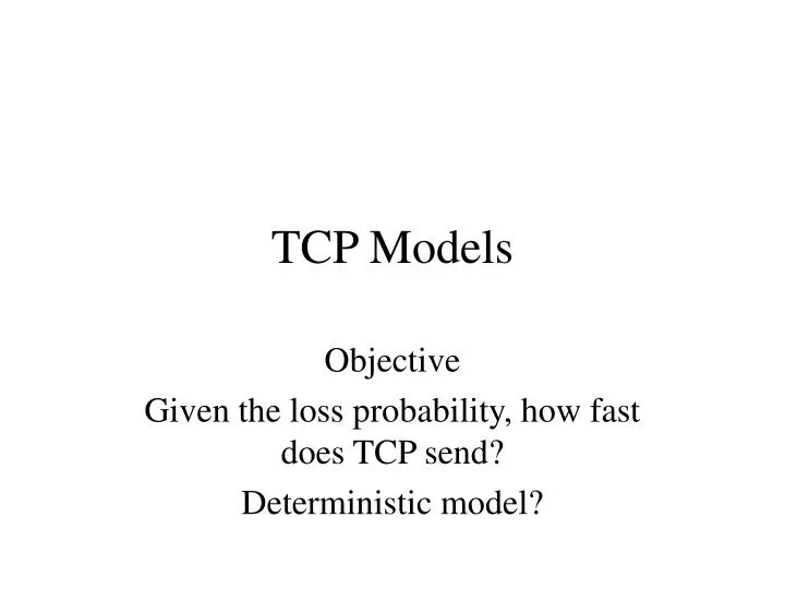 tcp models