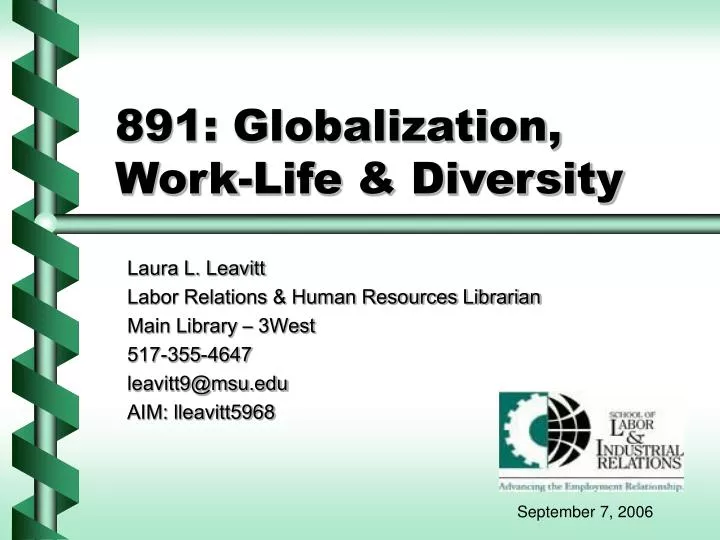 891 globalization work life diversity